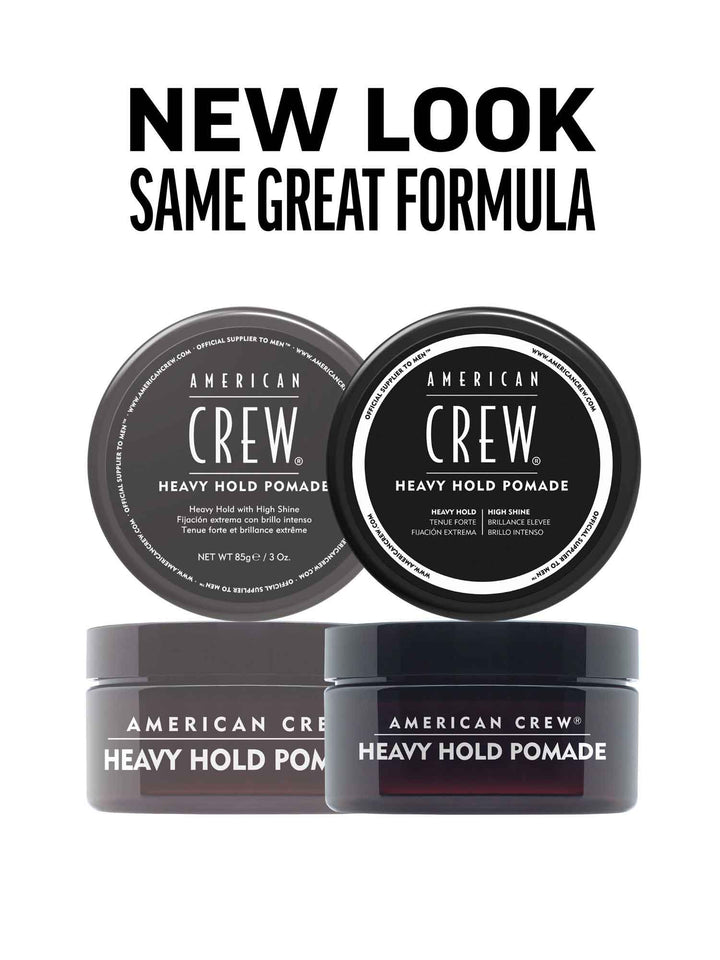 Heavy Hold Pomade Styling puck. New look, same great formula