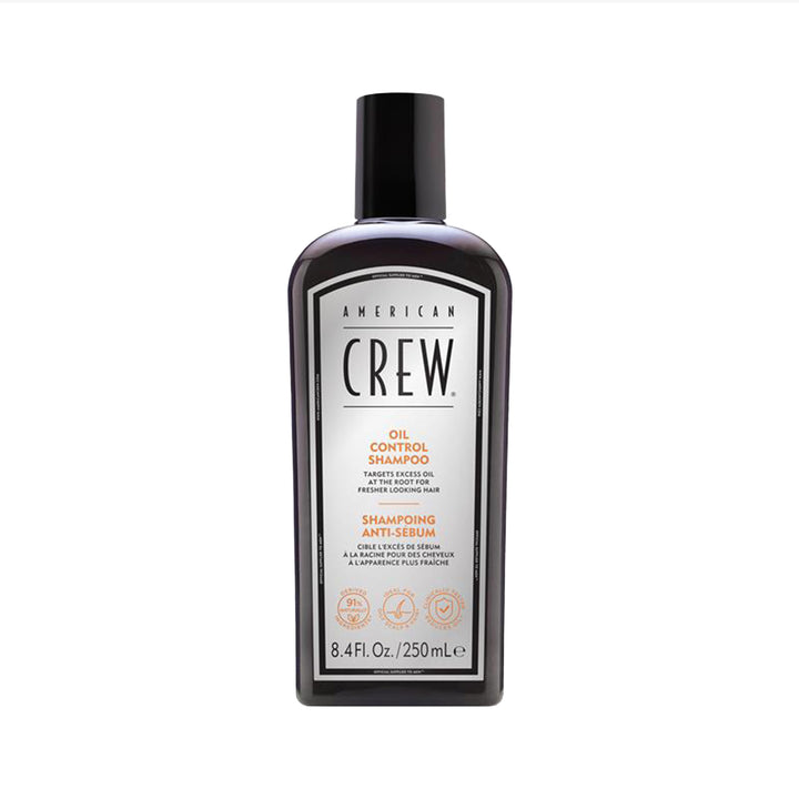 American Crew Oil Control Shampoo bottle on a white background