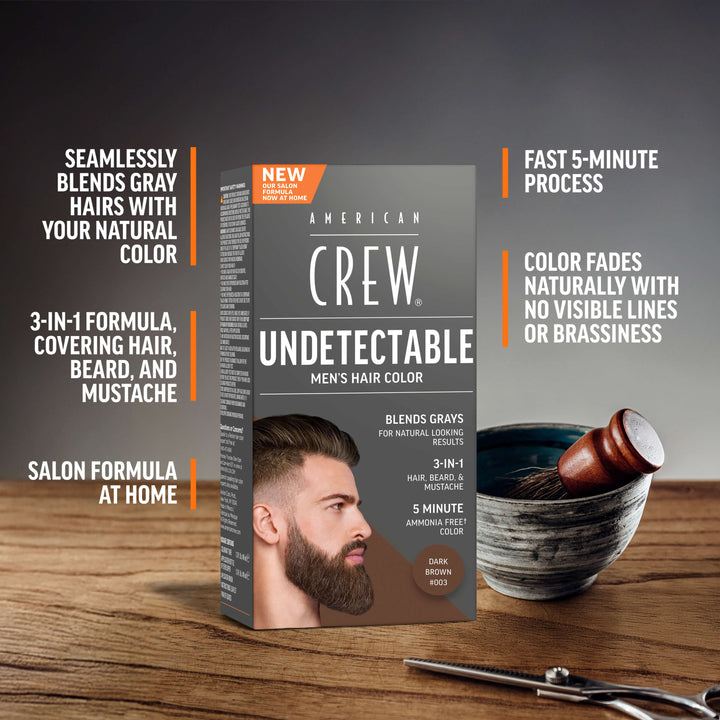 Undetectable Hair Color for Men Dark Brown #003