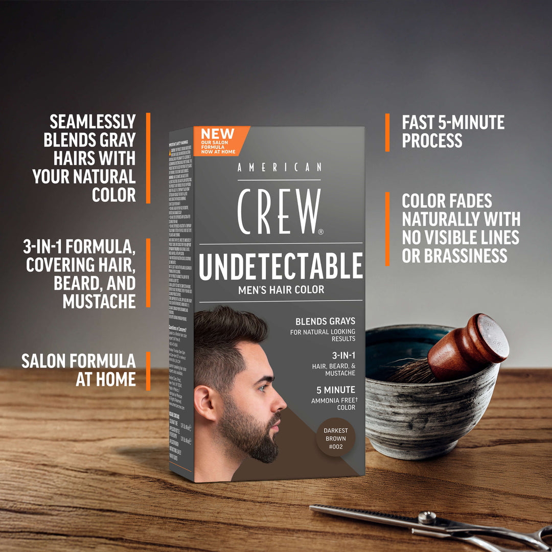 Undetectable Hair Color for Men Darkest Brown #002
