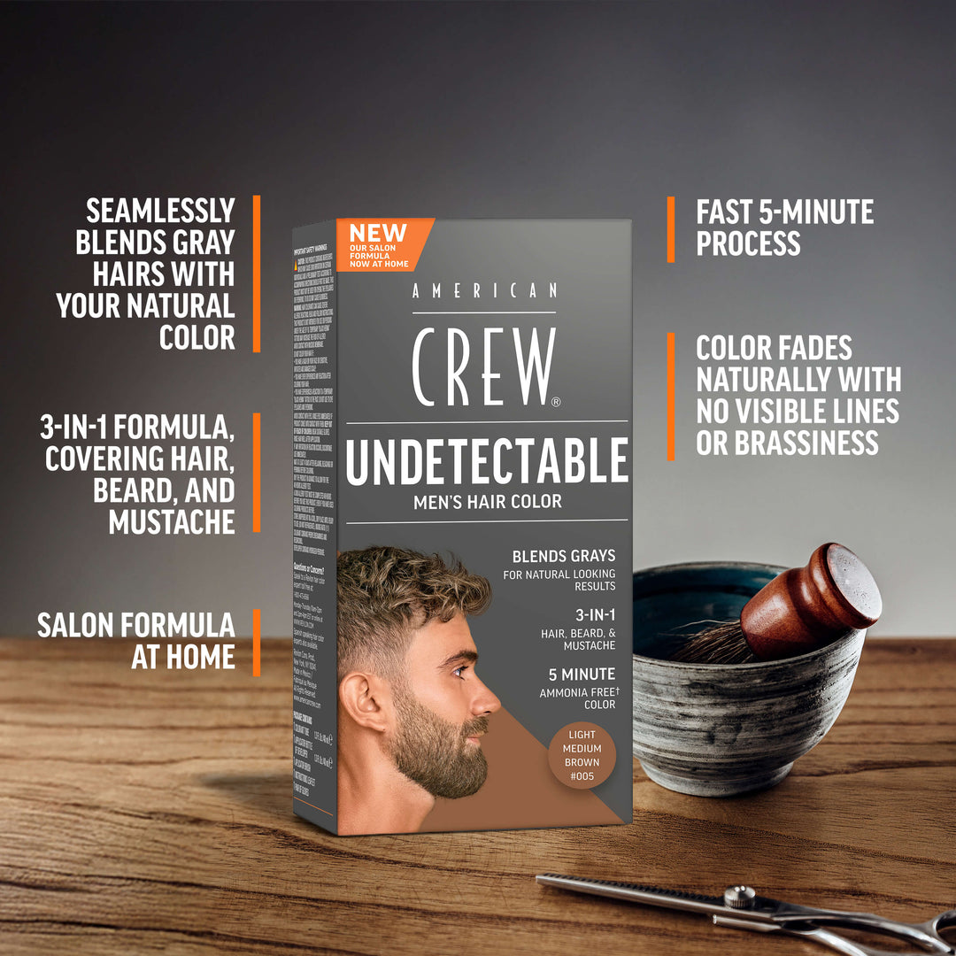 Undetectable Hair Color for Men Light Medium Brown #005
