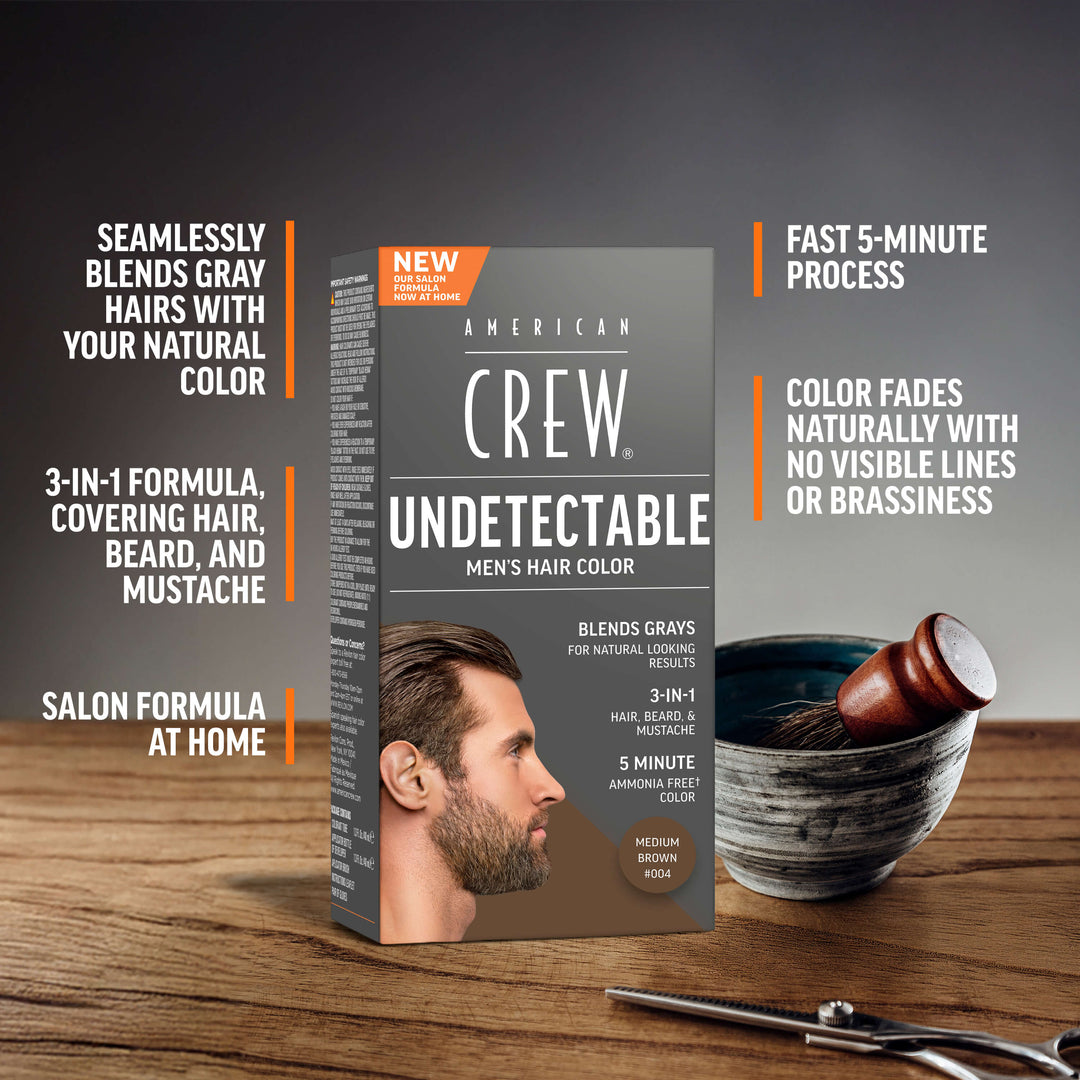 Undetectable Hair Color for Men Medium Brown #004