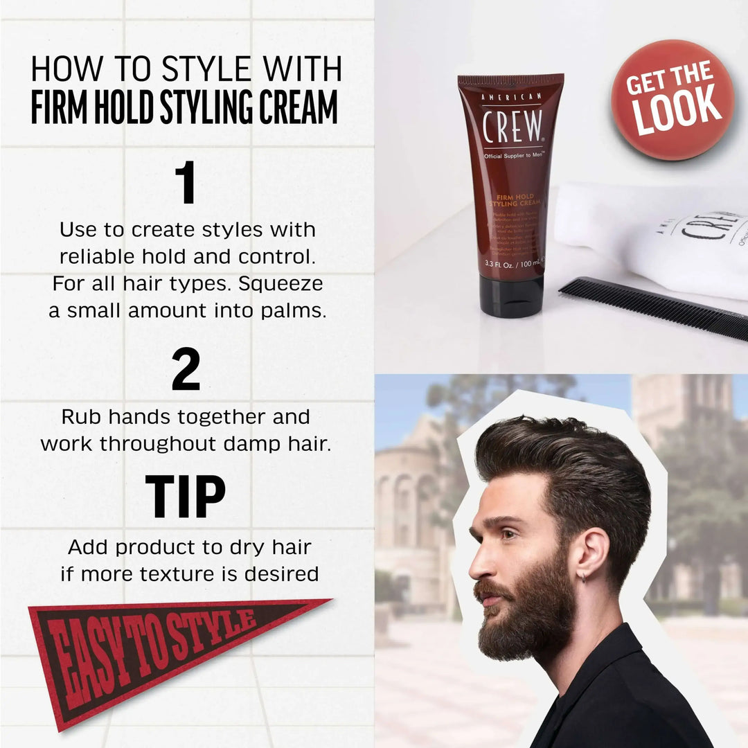 How to Use Firm Hold Styling Cream by American Crew