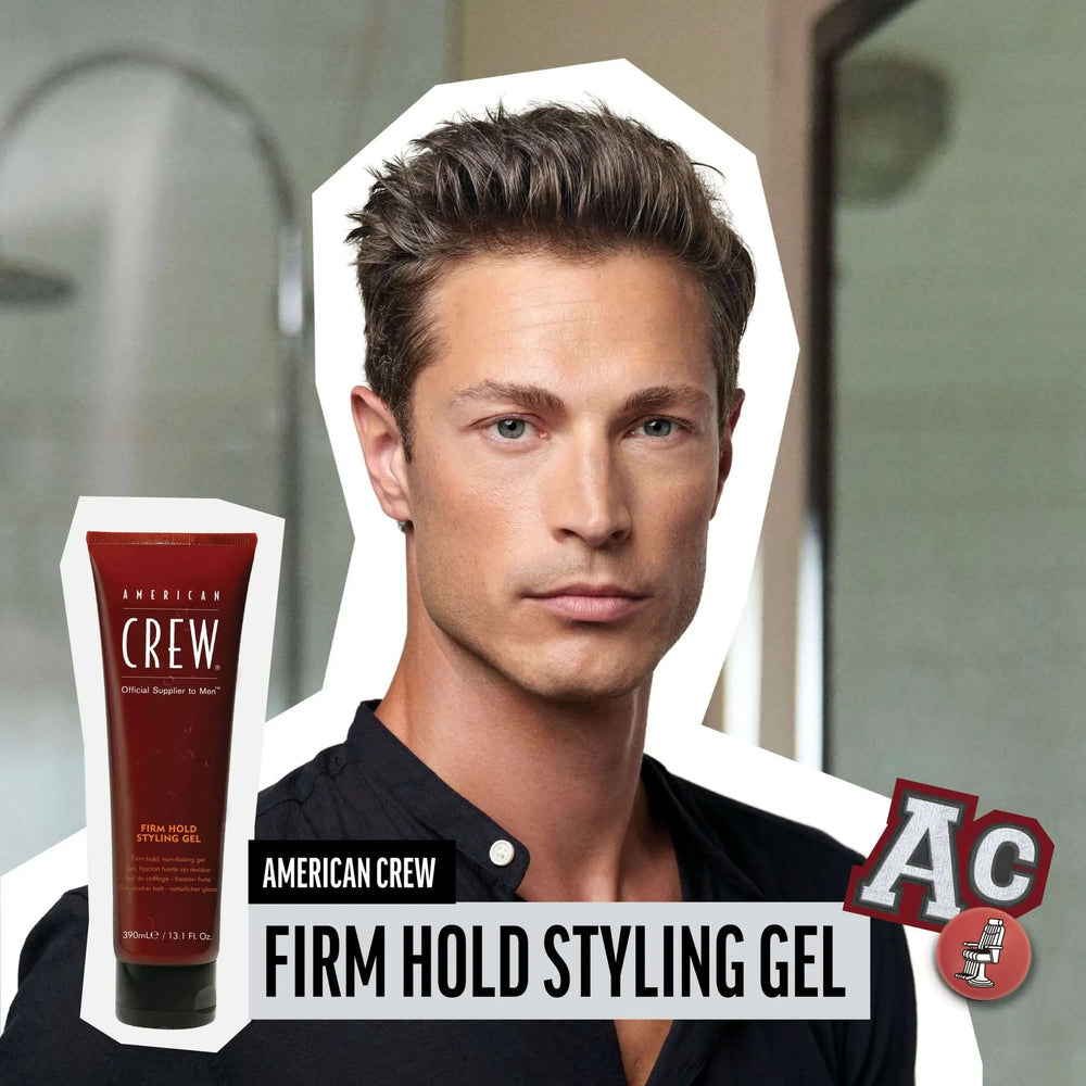 Finished Hairstyle with Firm Hold Styling Gel by American Crew