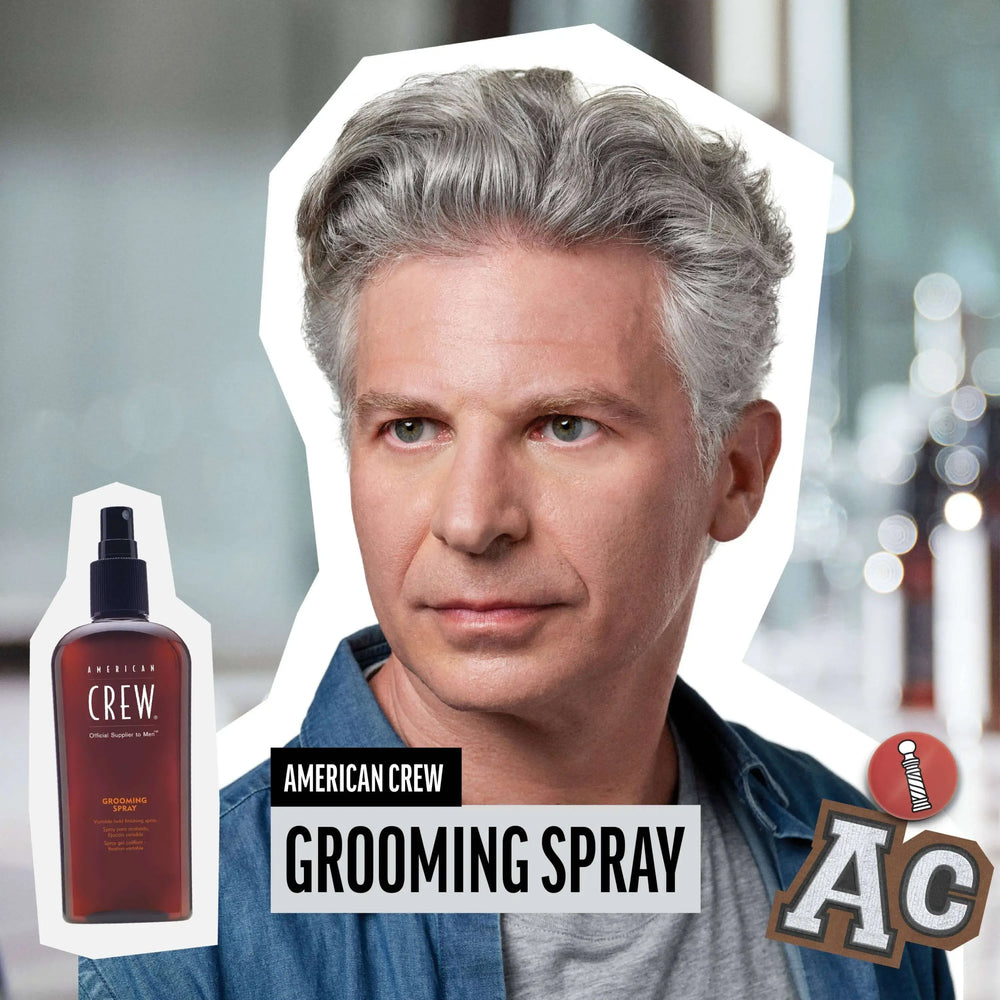 Finished Hairstyle with Grooming Spray by American Crew
