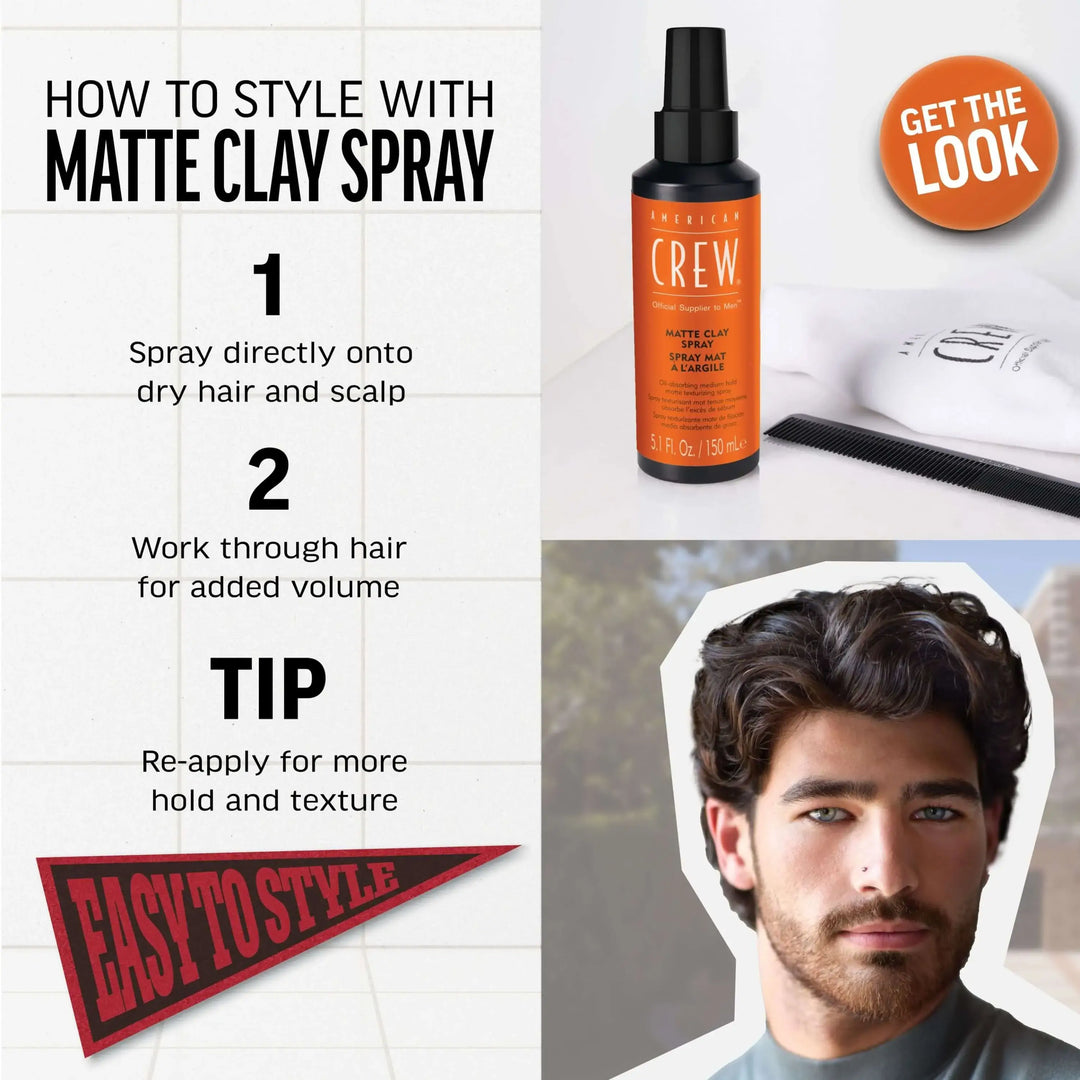 Matte Clay Spray - Hair Styling Product - American Crew