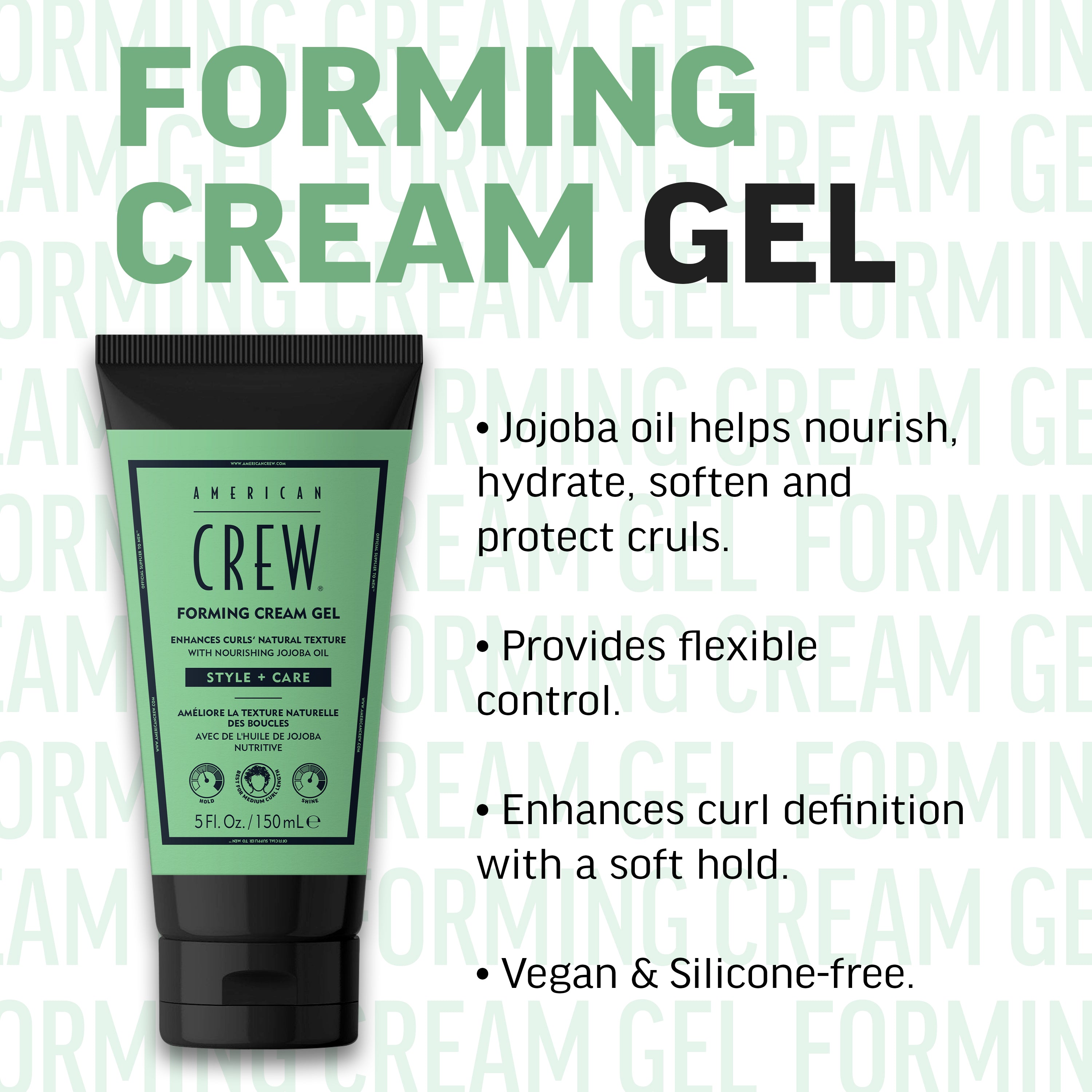 Forming Cream Hair Gel for Defined Curls | American Crew