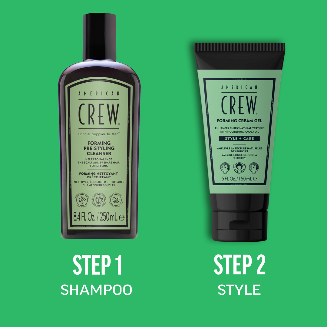 Forming Cream Gel next to Forming Pre-styling Cleanser