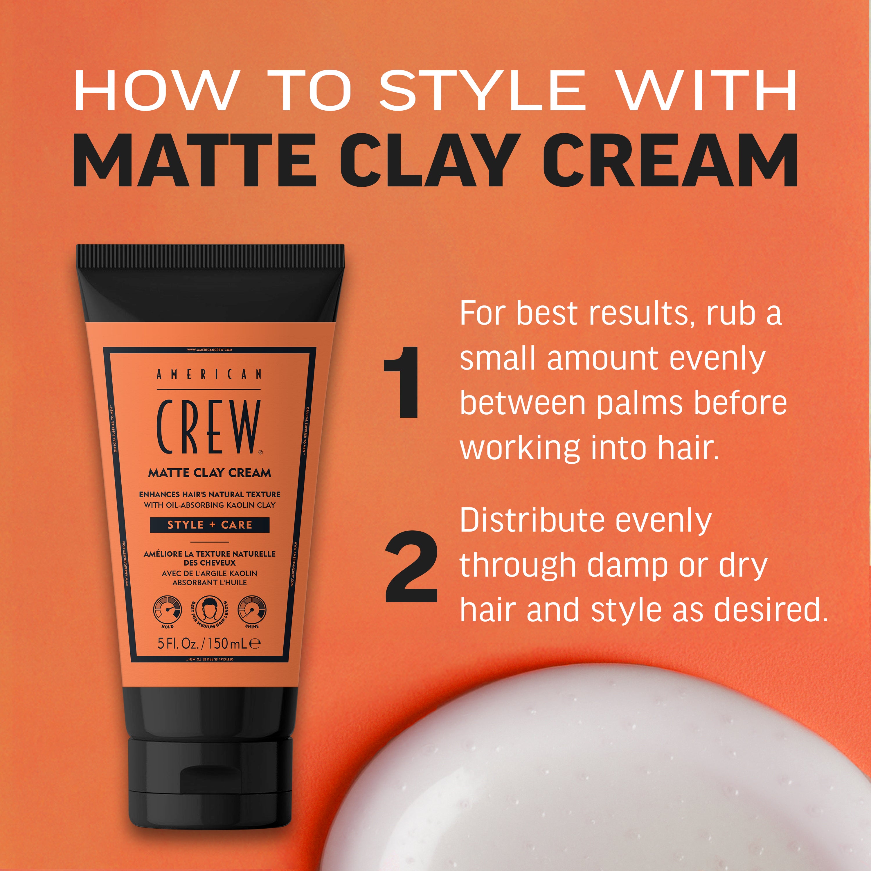 Hair Clay Matte Finish for Texture & Control | American Crew