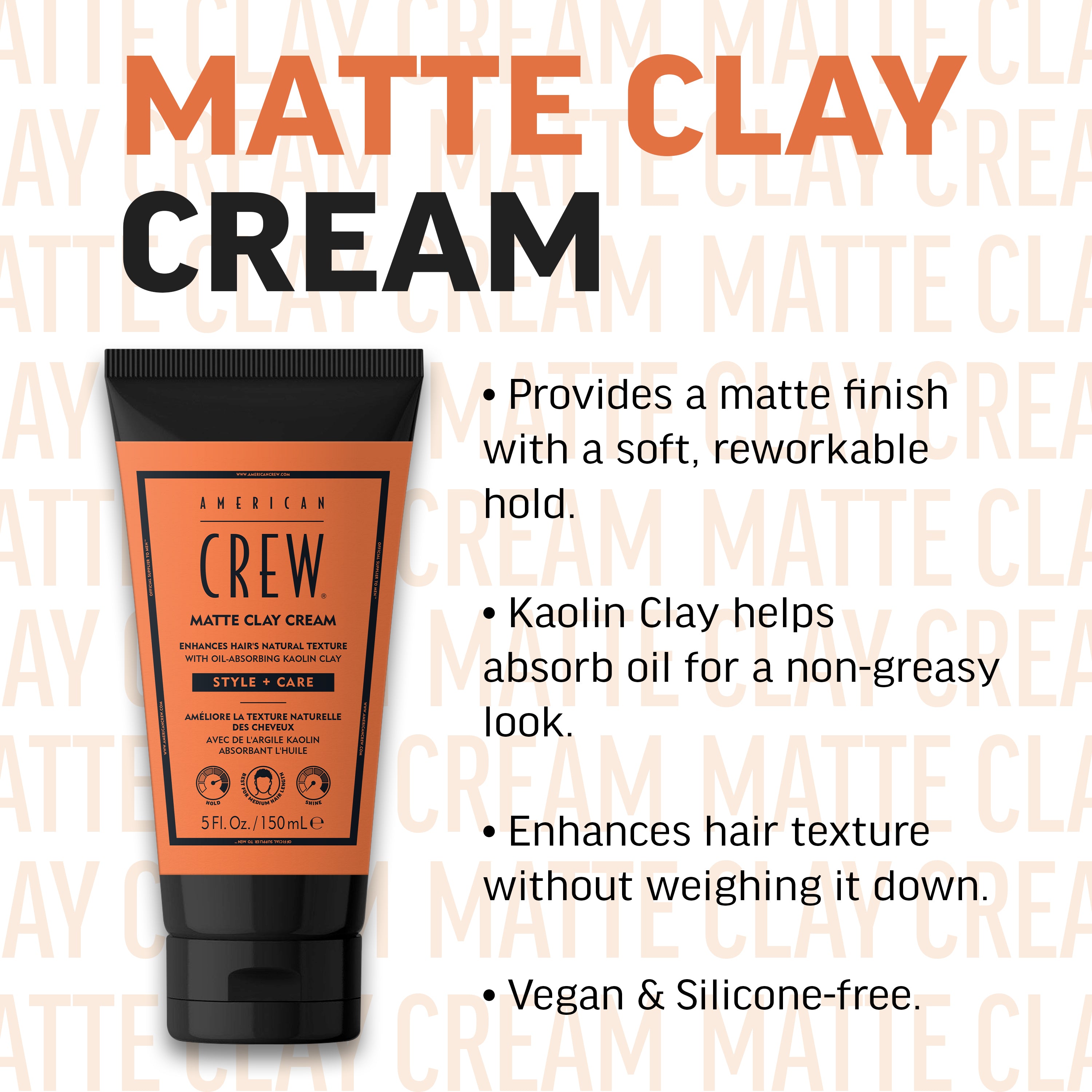 CHURUMI プレミアムリペアクリーム スキンマット 3個セット Hair Clay Matte Finish for Texture & Control | American Crew