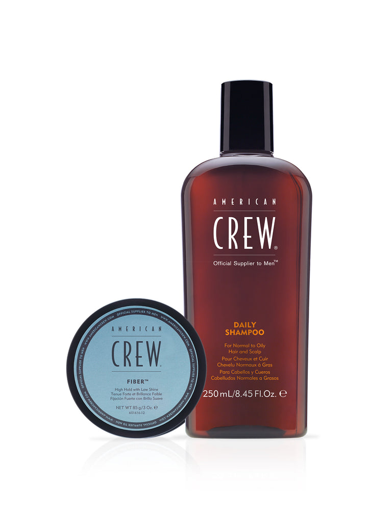 græsplæne Lingvistik Studiet Hair Fiber Product + Men's Shampoo Set - American Crew