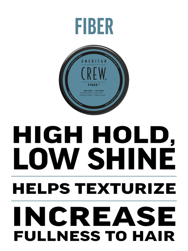 Fiber is high hold, low shine, helps texturizer and increase fullness to hair