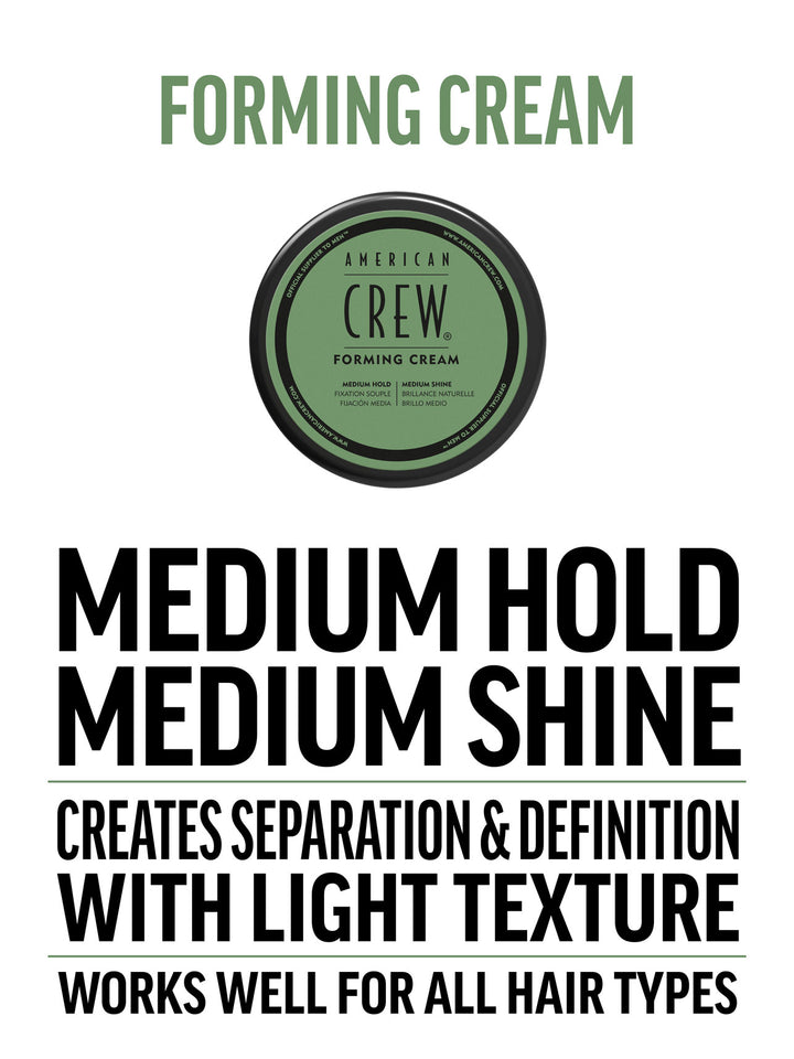 Forming Cream is medium hold, medium shine, easy to use styling cream and provides excellent pliability